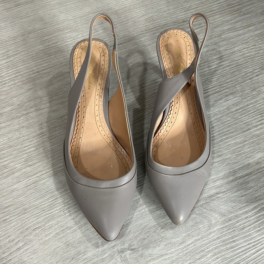 Brooks Brothers Kitten Heel Sling back Pointed Toe Pumps